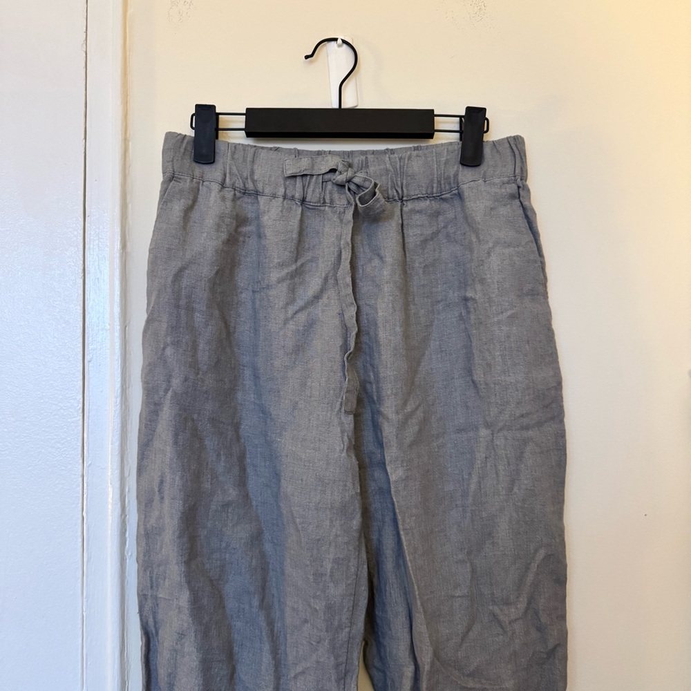 Mango Basics Grey Linen Pants